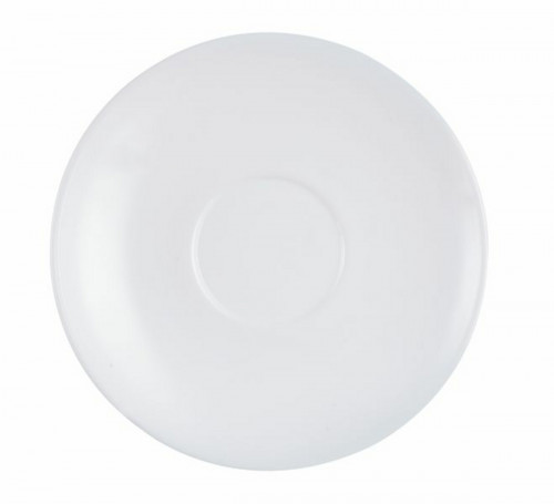 Sous-tasse à déjeuner rond blanc verre opal Ø 15,3 cm Restaurant Arcoroc