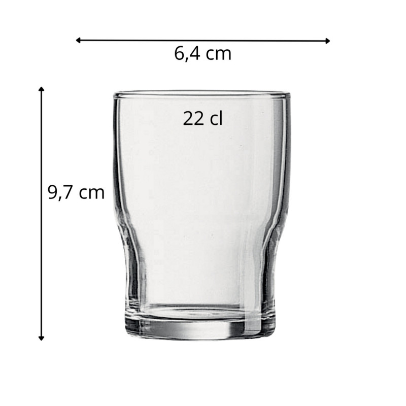 Gobelet verre trempé 22 cl Campus Arcoroc