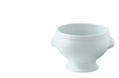 Soupière tête de lion rond blanc porcelaine Ø 9,5 cm Bistronome Pro.mundi