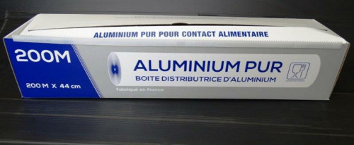Aluminium en boîte distributrice 200 m x 45 cm