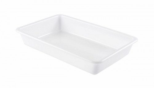 Bac plat Avec couvercle blanc plastique 48,5x33,5x7,5 cm 8 L fond plein parois pleines Gilac