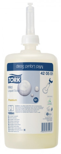 Recharge savon main liquide doux pour distributeur S1 1 L 1000 doses Tork (6 pièces)
