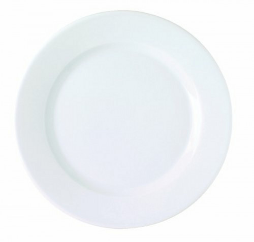 Assiette plate rond blanc porcelaine Ø 26 cm K Pro.mundi