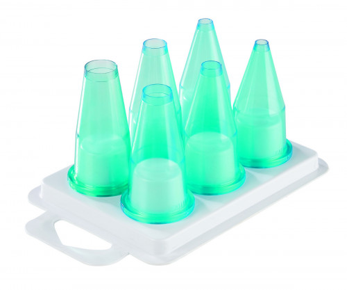 Boîte de 6 douilles unies plastique Ø 3,5 cm 6 cm (6 pièces)