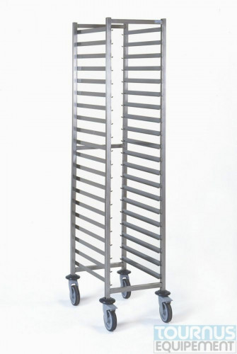 Chariot inox sens largeur GN 1/1 20 niveaux Tournus