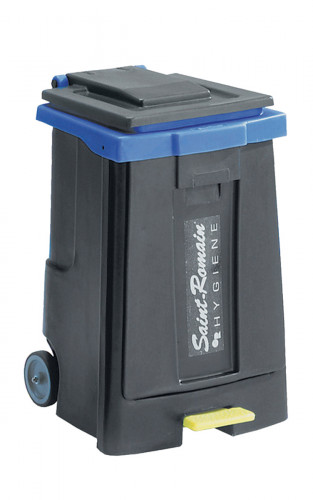 Collecteur à pédale plastique 110 L gris Sk110 Saint Romain