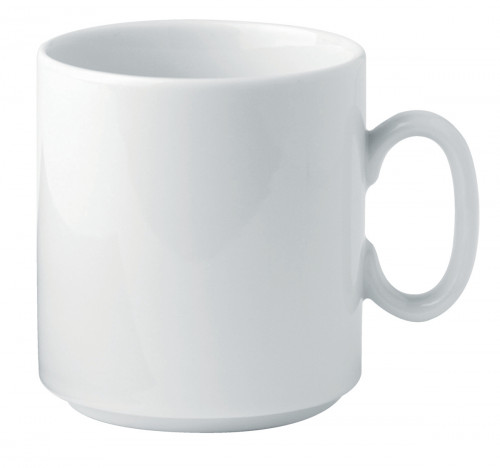 Mug rond blanc porcelaine 30 cl Ø 8 cm K Pro.mundi