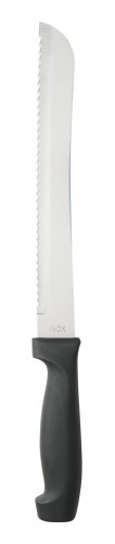 Couteau à pain 20 cm inox plastique microdentée Essentials Collection