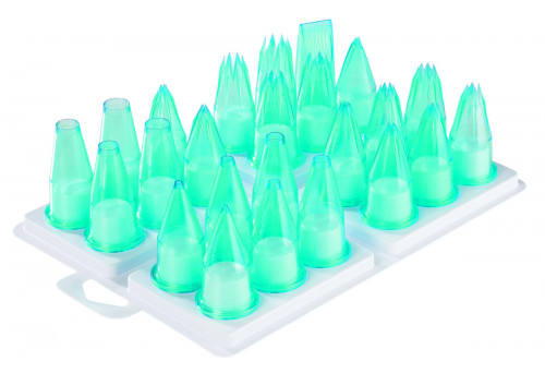 Boîte de 24 douilles pâtissières plastique Ø 3,5 cm 6 cm (24 pièces)