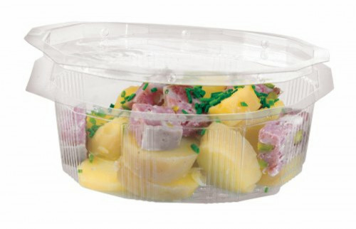 Barquette avec couvercle rectangulaire transparent 10,3x8,7x6,8 cm 12,5 cl Multipack Alphaform (100 pièces)