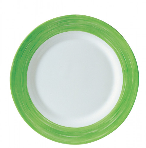 Assiette plate rond vert verre opal Ø 23,5 cm Brush Arcoroc