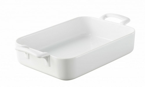 Plat rectangulaire blanc porcelaine culinaire 16x11 cm Belle Cuisine Revol