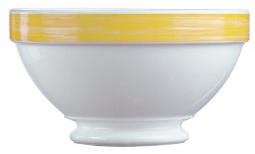 Bol rond jaune verre opal 51 cl Ø 13 cm Brush Arcoroc