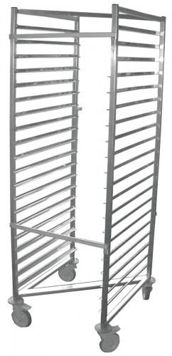 Chariot encastrable en Z inox sens largeur GN 1/1 20 niveaux