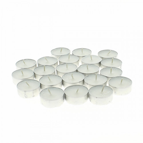 Bougie chauffe plat rond blanc Ø 5,8 cm 2,4 cm Spaas (10 pièces)