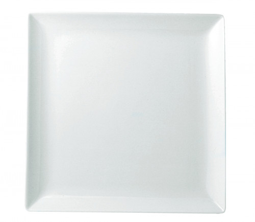 Assiette plate carré blanc porcelaine vitrifiée 13x13 cm Edina Pro.mundi