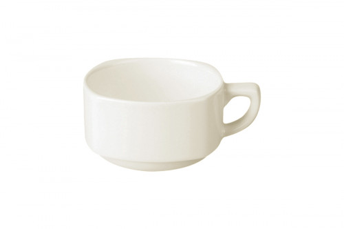 Tasse à thé carré ivoire porcelaine vitrifiée 23 cl Ø 9,3 cm Ska Rak