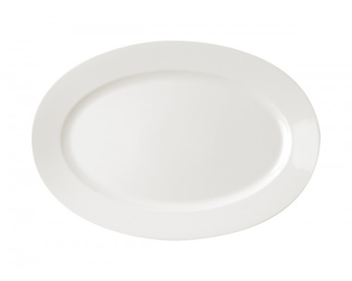 Plat ovale ivoire porcelaine vitrifiée 32 cm Banquet Rak