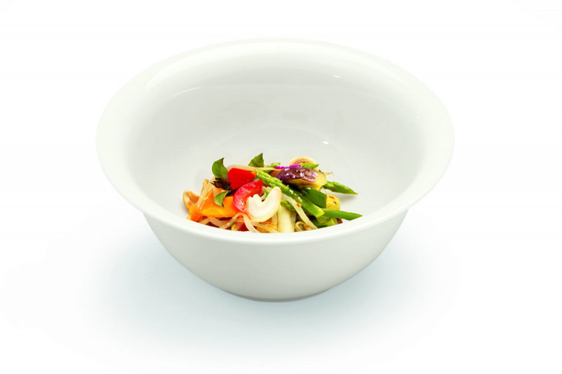 Saladier rond ivoire porcelaine vitrifiée Banquet Rak