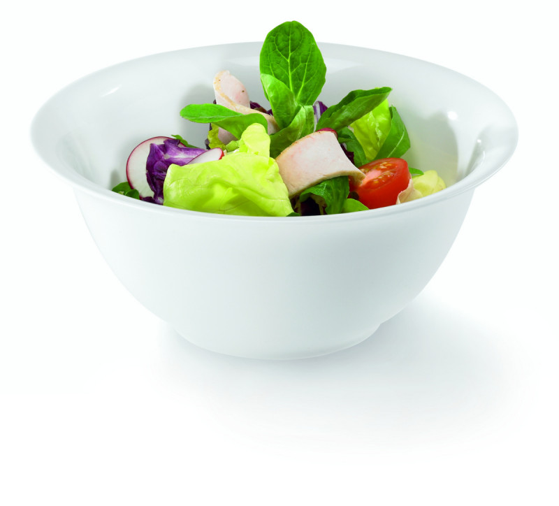 Saladier rond ivoire porcelaine vitrifiée Banquet Rak