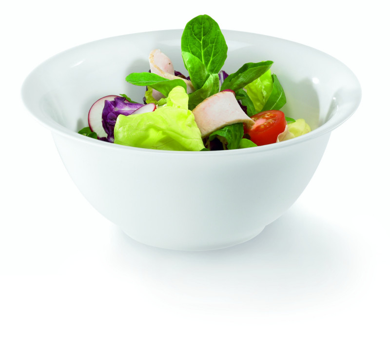 Saladier rond ivoire porcelaine vitrifiée Banquet Rak