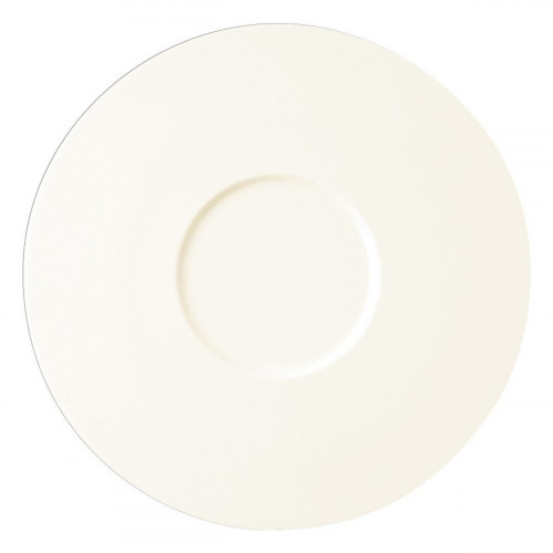 Assiette plate gourmet rond ivoire porcelaine vitrifiée Fine Dine Rak