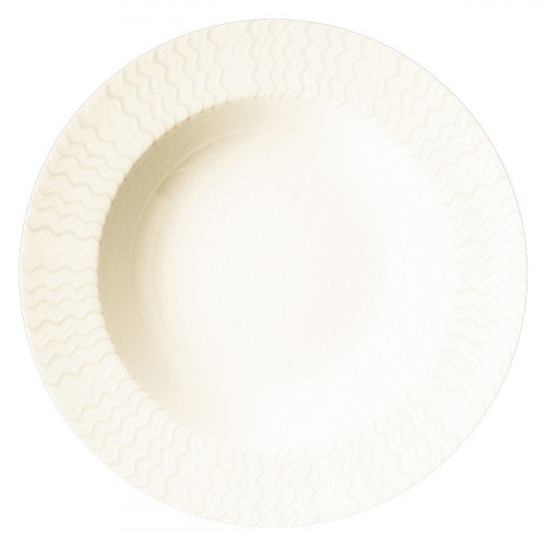 Assiette creuse rond ivoire porcelaine vitrifiée Ø 22,9 cm Ondine Rak