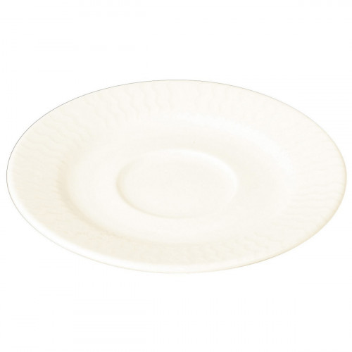 Sous-tasse à expresso rond ivoire porcelaine vitrifiée Ø 13 cm Ondine Rak