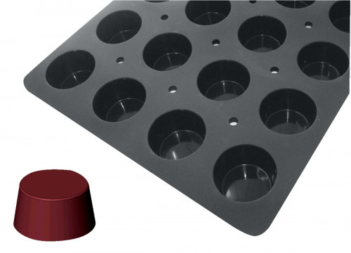 Plaque 24 muffins silicone GN 1/1 53x32,5x3,5 cm Moulflex Pro De Buyer