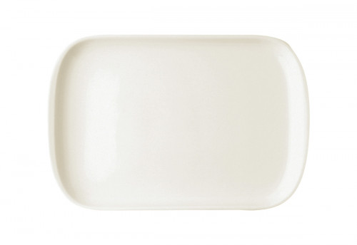 Assiette à entrecôte rectangulaire ivoire porcelaine vitrifiée Ska Rak