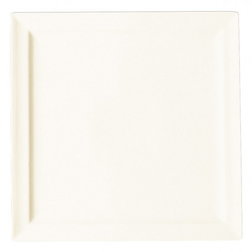 Assiette plate carré ivoire porcelaine vitrifiée 30x30 cm Classic Gourmet Rak