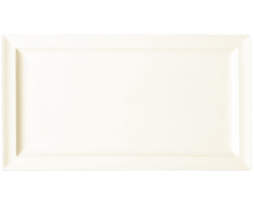 Assiette plate rectangulaire ivoire porcelaine vitrifiée 38x21 cm Classic Gourmet Rak