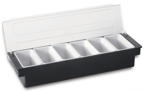 Boîte à épices plastique noir 49x16x11 cm Avec couvercle Pro.cooker