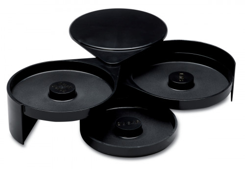 Nécessaire à givrer 3 niveaux noir Ø 15,5 cm 7,3 cm Pro.mundi