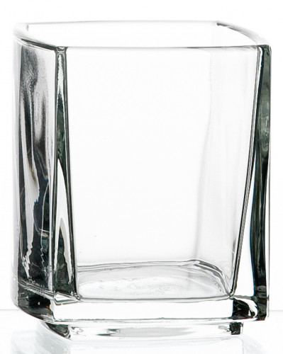 Verrine carré transparent verre pressé 5,5 cm Kube La Rochere