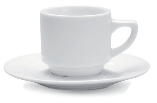 Sous-tasse à expresso rond blanc porcelaine Ø 13 cm Cafett Pro.mundi