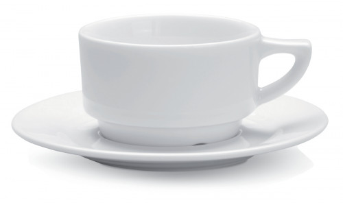 Sous-tasse à thé rond blanc porcelaine Ø 14,5 cm Cafett Pro.mundi