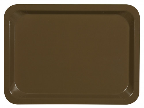 Plateau bois compresse marron 46x36 cm Stratifie Platex