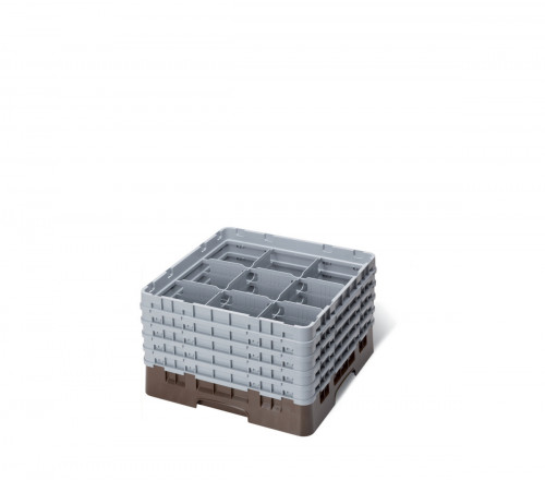 Casier de lavage 9 compartiments 50x50x34,9 cm 14,8 cm 30 cm Camrack Cambro
