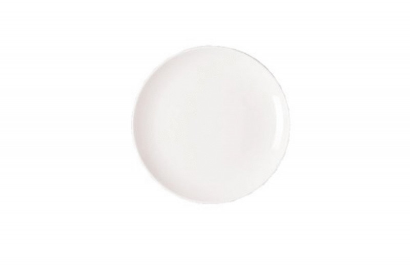 Assiette coupe plate rond ivoire porcelaine vitrifiée Ø 18 cm Nano Rak