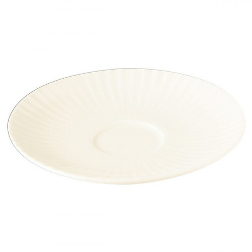 Sous-tasse à expresso rond ivoire porcelaine vitrifiée Ø 12,5 cm Metropolis Rak