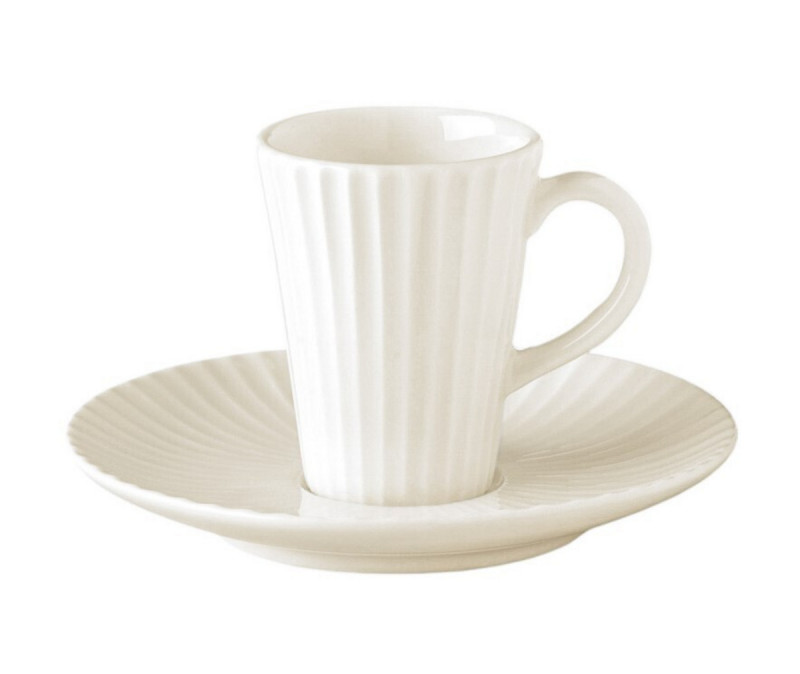 Tasse à thé rond ivoire porcelaine vitrifiée 20 cl Ø 8 cm Metropolis Rak