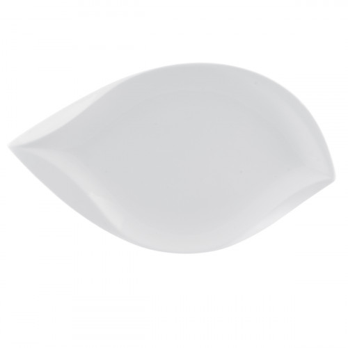 Assiette plate ovale blanc porcelaine 36,5x21 cm Folia Pro.mundi