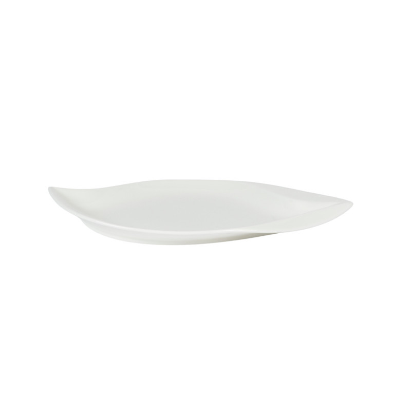 Assiette plate ovale blanc porcelaine 31x18 cm Folia Pro.mundi