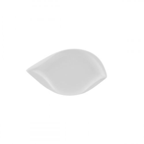 Assiette plate ovale blanc porcelaine 19x11 cm Folia Pro.mundi