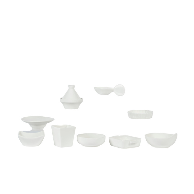 Mise en bouche carré blanc porcelaine 7 cm Playtime Pro.mundi