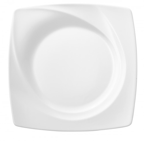 Assiette plate carré blanc porcelaine 27,5x27,5 cm Celebration