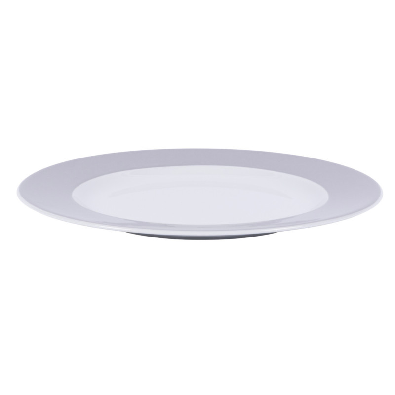 Assiette plate rond gris porcelaine Ø 26 cm Roma Color Pro.mundi