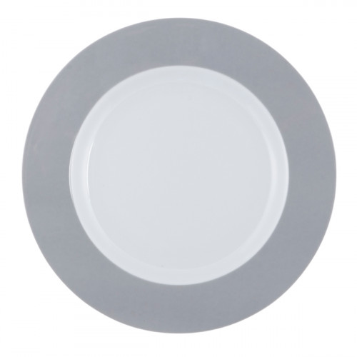Assiette plate rond gris porcelaine Ø 21 cm Roma Color Pro.mundi