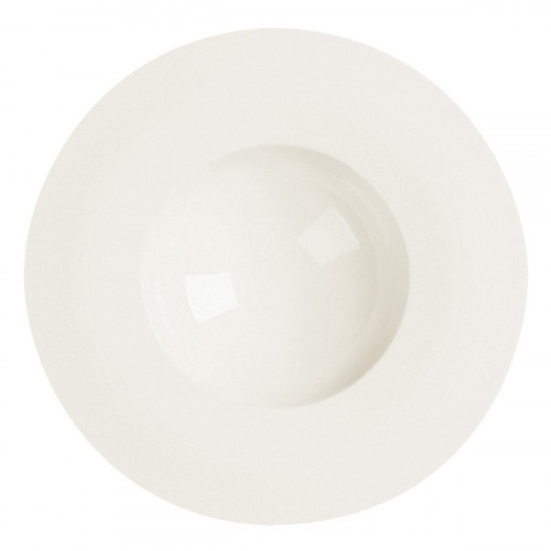 Assiette creuse rond ivoire porcelaine vitrifiée White Gold Rak